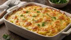 Ugnsbakad potatis med grädde och ost: en smak man sent glömmer